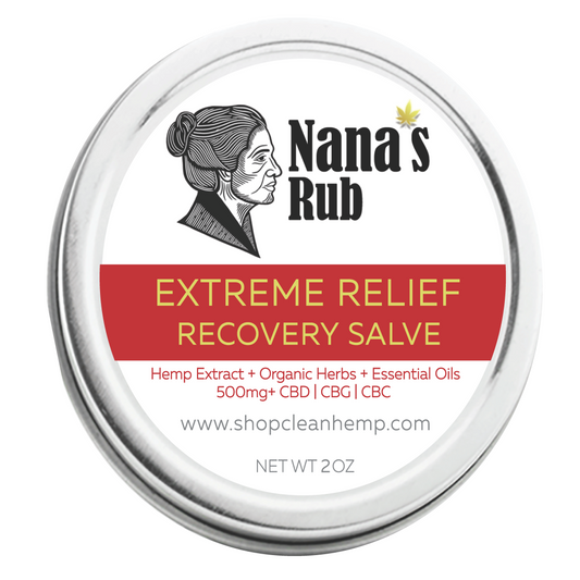 Nana's Rub Extreme Relief Recovery Hemp CBD Salve 500mg | Organic Herbs + Essential oils