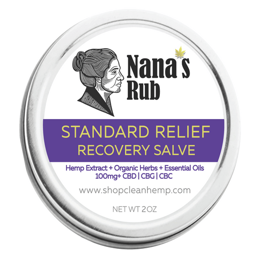 Nana's Rub Standard Relief Hemp CBD Salve 100mg | Organic Herbs + Essential oils