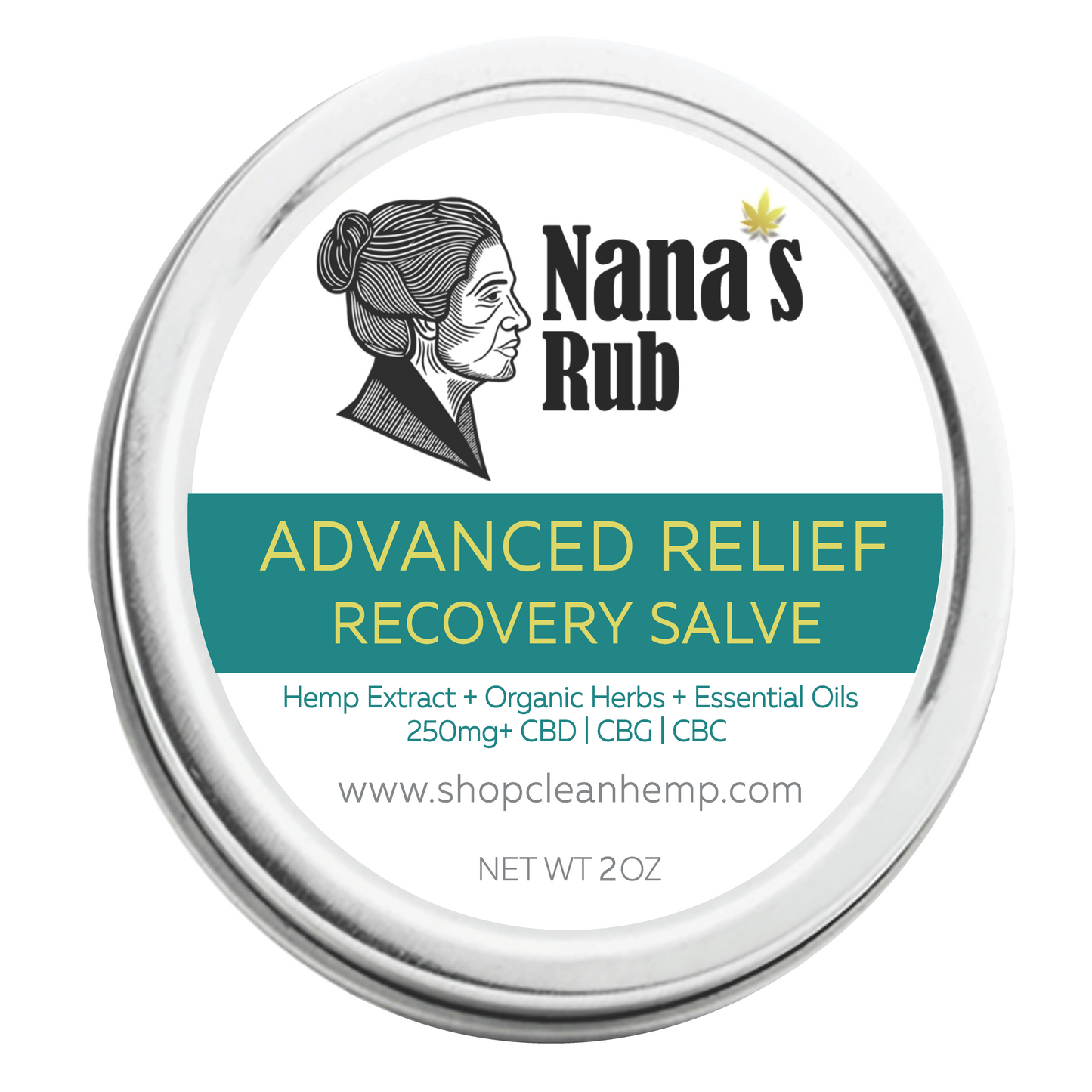 Nana's Rub Advanced Relief Hemp Salve 250 | Organic Herbs + Essential oils