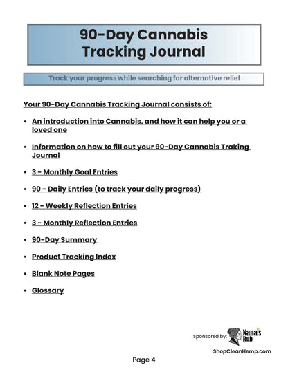 90-Day Cannabis Tracking Journal | Digital Files | prepared by: MMJ_David